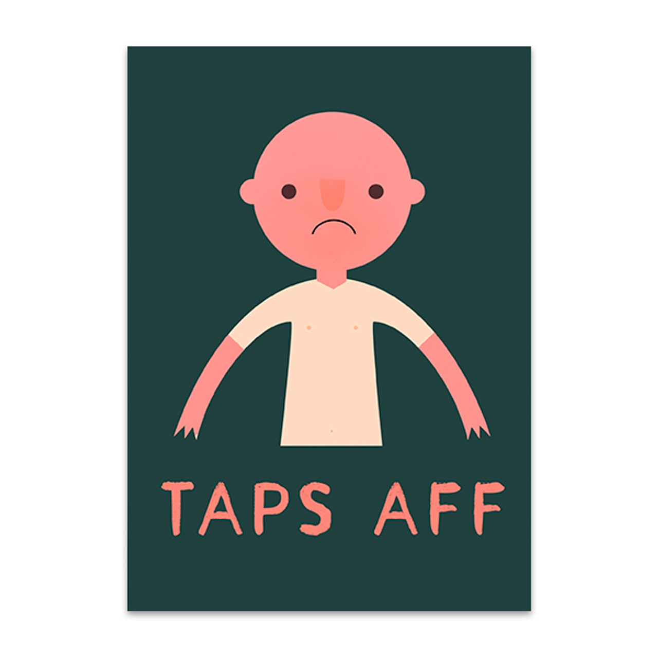 Taps aff greeting card